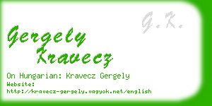 gergely kravecz business card